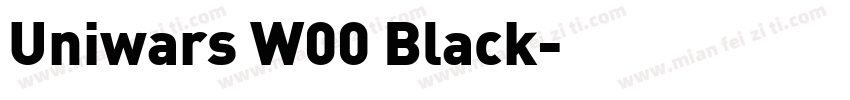 Uniwars W00 Black字体转换